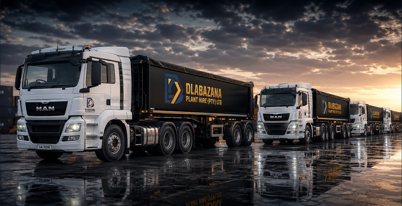 Dlabazana Plant Hire truck fleet protected by iNgxolo